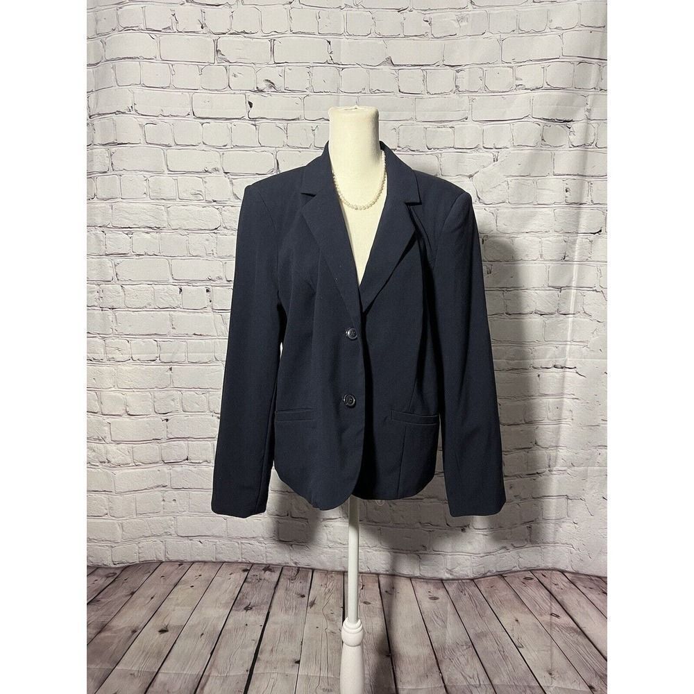 212 Collection Womens Blazer Dark Blue